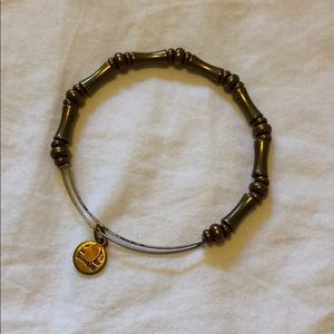 gold bone alex and ani bangle